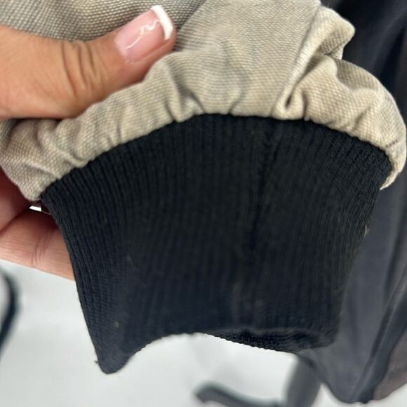 Vintage Dodge Embroidered Letterman’s jacket Denim fabric Sun Damaged L - Picture 8 of 16